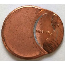 UNITED STATES OF AMERICA 1991 . ONE 1 CENT COIN . ERROR . 70% MIS-STRIKE